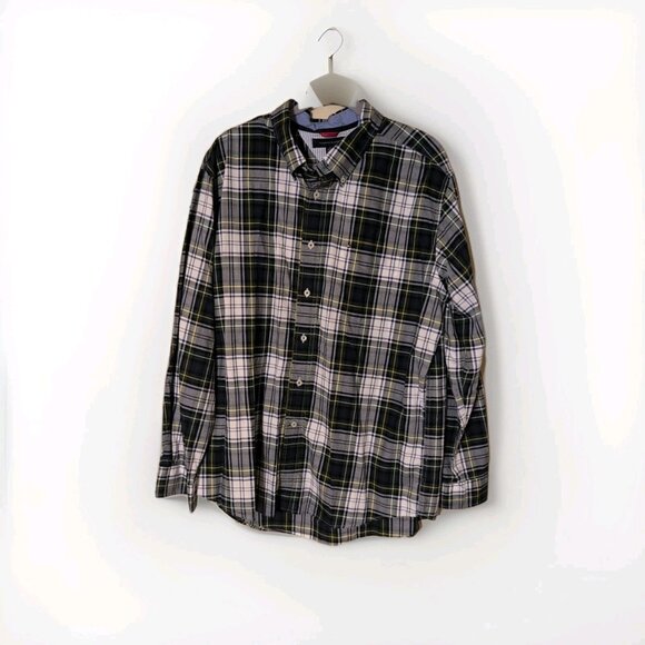 Tommy Hilfiger Other - Tommy Hilfiger Button-Up Shirt Men’s XL Blue White Plaid Long Sleeve